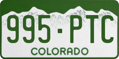 CO license plate 995PTC