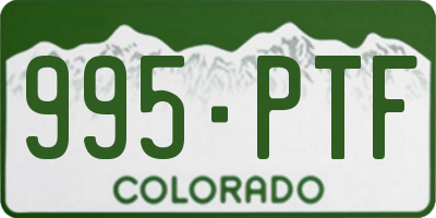 CO license plate 995PTF