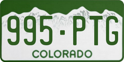 CO license plate 995PTG