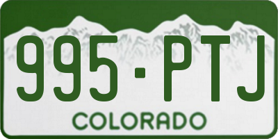 CO license plate 995PTJ