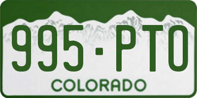 CO license plate 995PTO