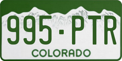 CO license plate 995PTR