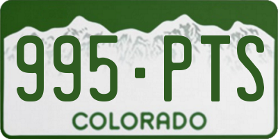 CO license plate 995PTS