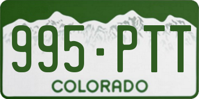 CO license plate 995PTT