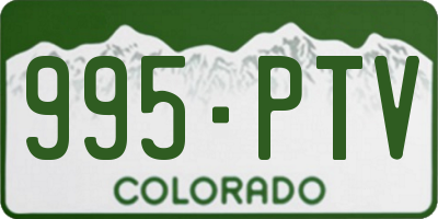 CO license plate 995PTV