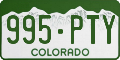 CO license plate 995PTY