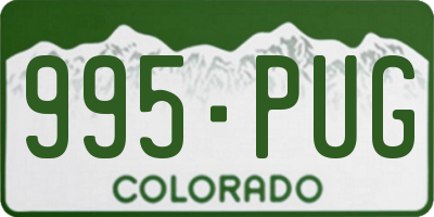 CO license plate 995PUG