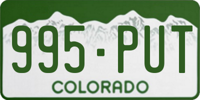 CO license plate 995PUT