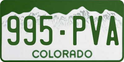 CO license plate 995PVA