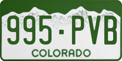 CO license plate 995PVB