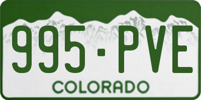 CO license plate 995PVE