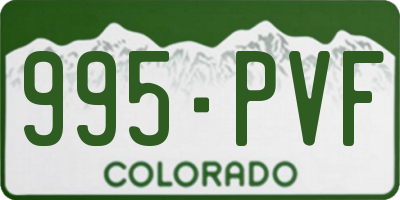 CO license plate 995PVF