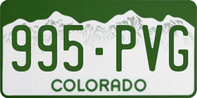 CO license plate 995PVG