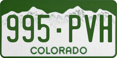 CO license plate 995PVH