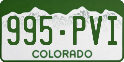 CO license plate 995PVI