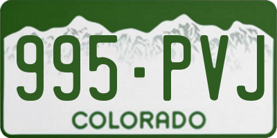 CO license plate 995PVJ