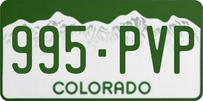 CO license plate 995PVP