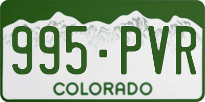 CO license plate 995PVR
