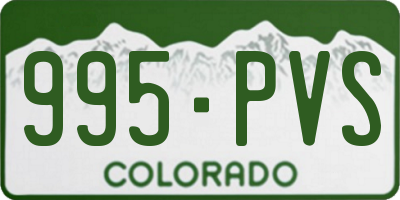 CO license plate 995PVS