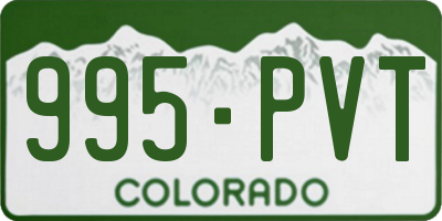 CO license plate 995PVT