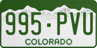 CO license plate 995PVU