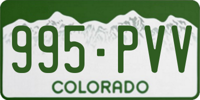 CO license plate 995PVV