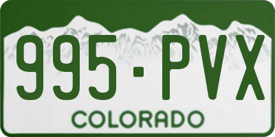 CO license plate 995PVX