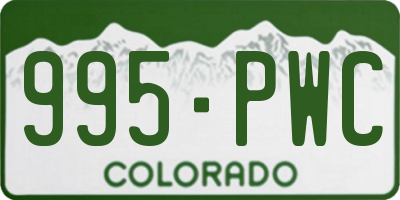 CO license plate 995PWC