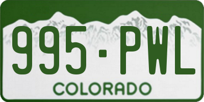 CO license plate 995PWL