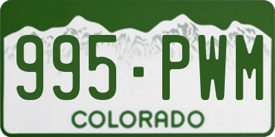 CO license plate 995PWM