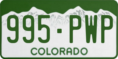 CO license plate 995PWP