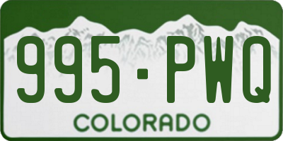 CO license plate 995PWQ