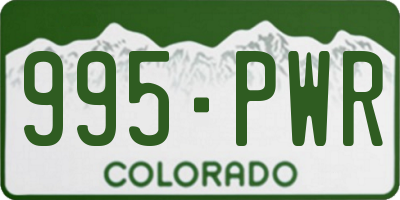 CO license plate 995PWR