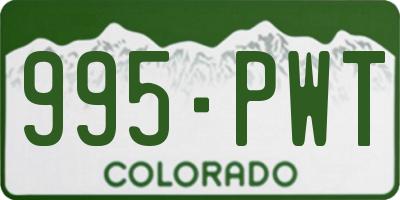 CO license plate 995PWT