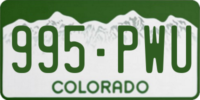 CO license plate 995PWU