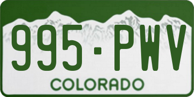 CO license plate 995PWV