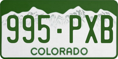 CO license plate 995PXB