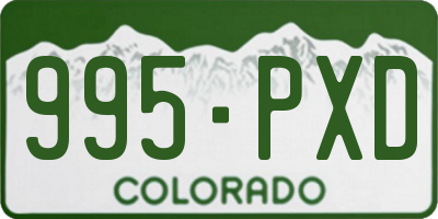 CO license plate 995PXD