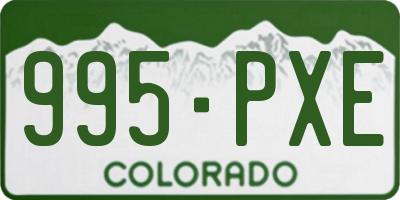 CO license plate 995PXE