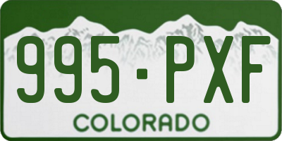 CO license plate 995PXF