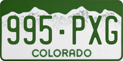 CO license plate 995PXG