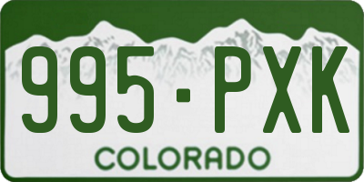 CO license plate 995PXK