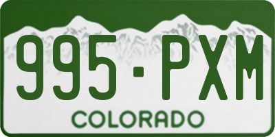 CO license plate 995PXM