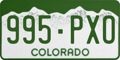 CO license plate 995PXO
