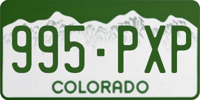 CO license plate 995PXP
