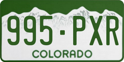 CO license plate 995PXR