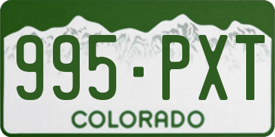 CO license plate 995PXT
