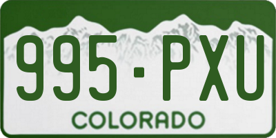 CO license plate 995PXU