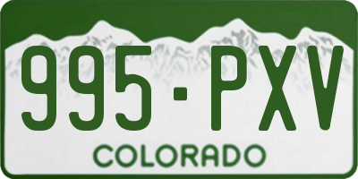 CO license plate 995PXV
