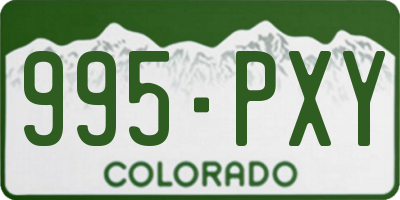 CO license plate 995PXY